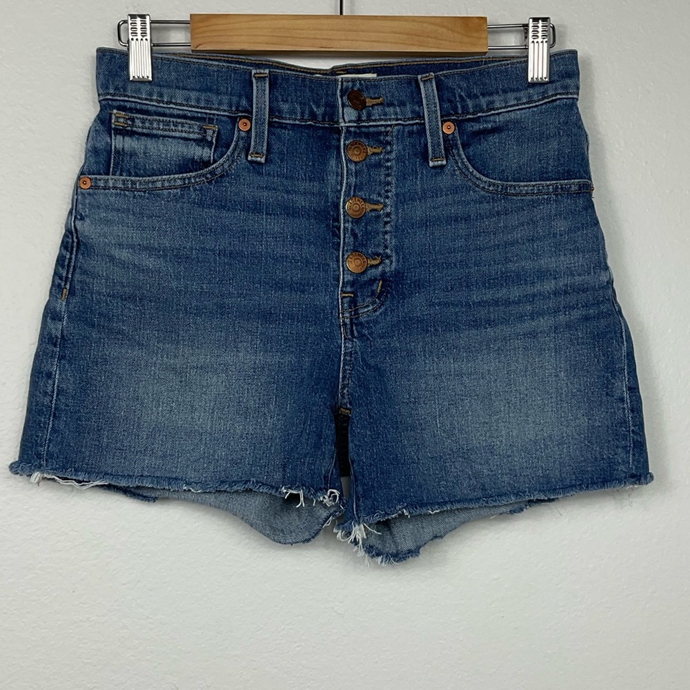 Madewell High Waist Denim Shorts - Blue